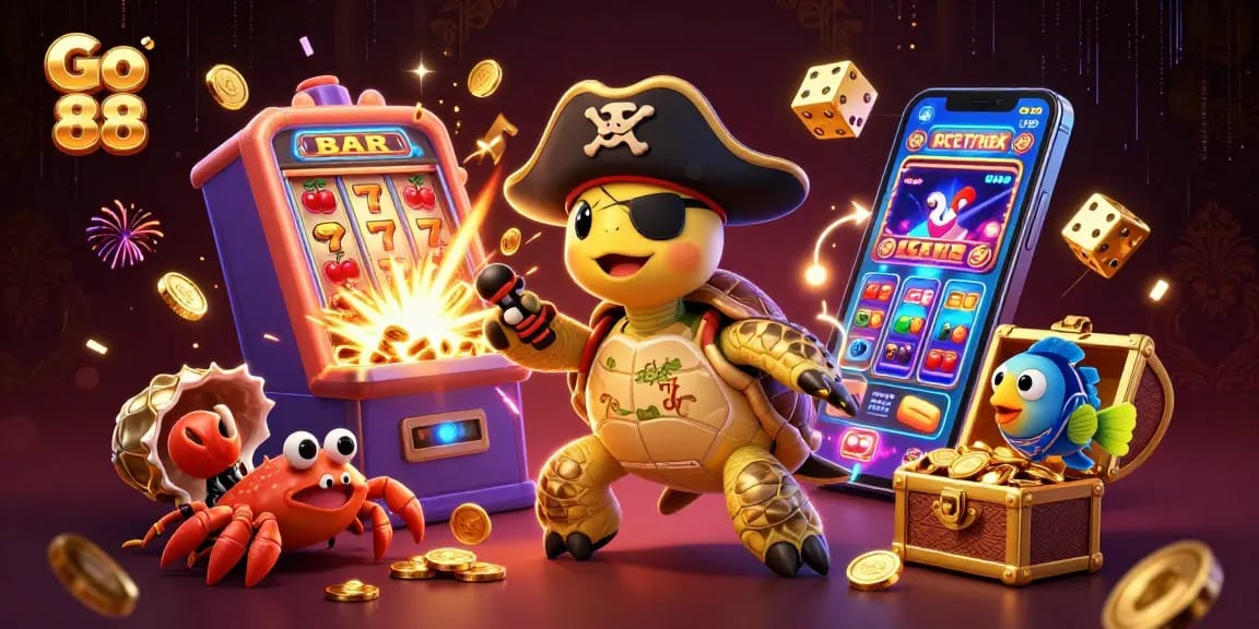 Engage with Go 88's thrilling slot scene featuring characters amidst explosive jackpot action.