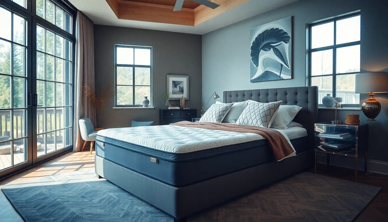Showcasing the best mattress for heavy people in a luxurious bedroom interior designed for comfort and support.