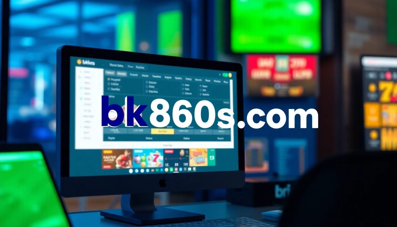 Online betting interface showcasing bk860s.com, featuring sports and casino games in a secure digital environment.