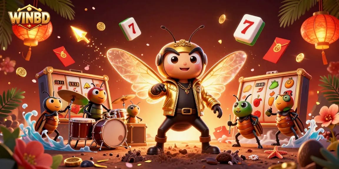WINBD captivates players with a dynamic 3D scene featuring exciting slot elements and colorful characters.
