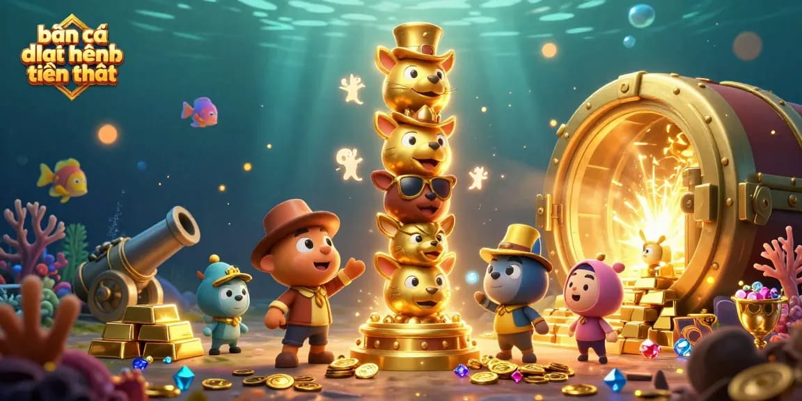 Engage in the thrilling bắn cá đổi thưởng tiền thật with vibrant underwater scenes and stunning treasure elements.
