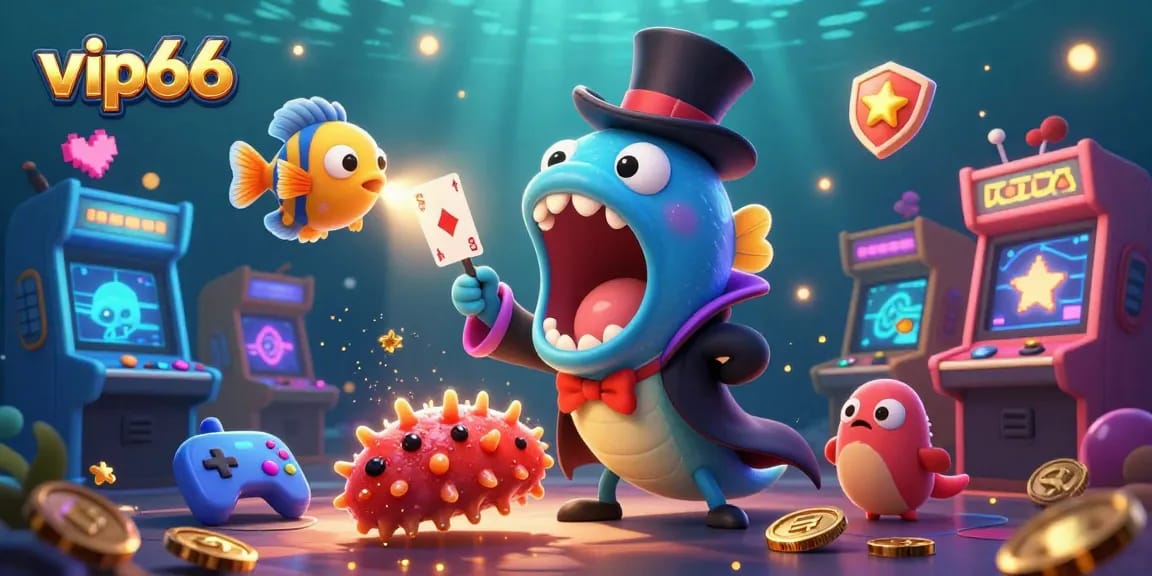 Experience thrilling games with vip66 through this vibrant underwater casino scene.