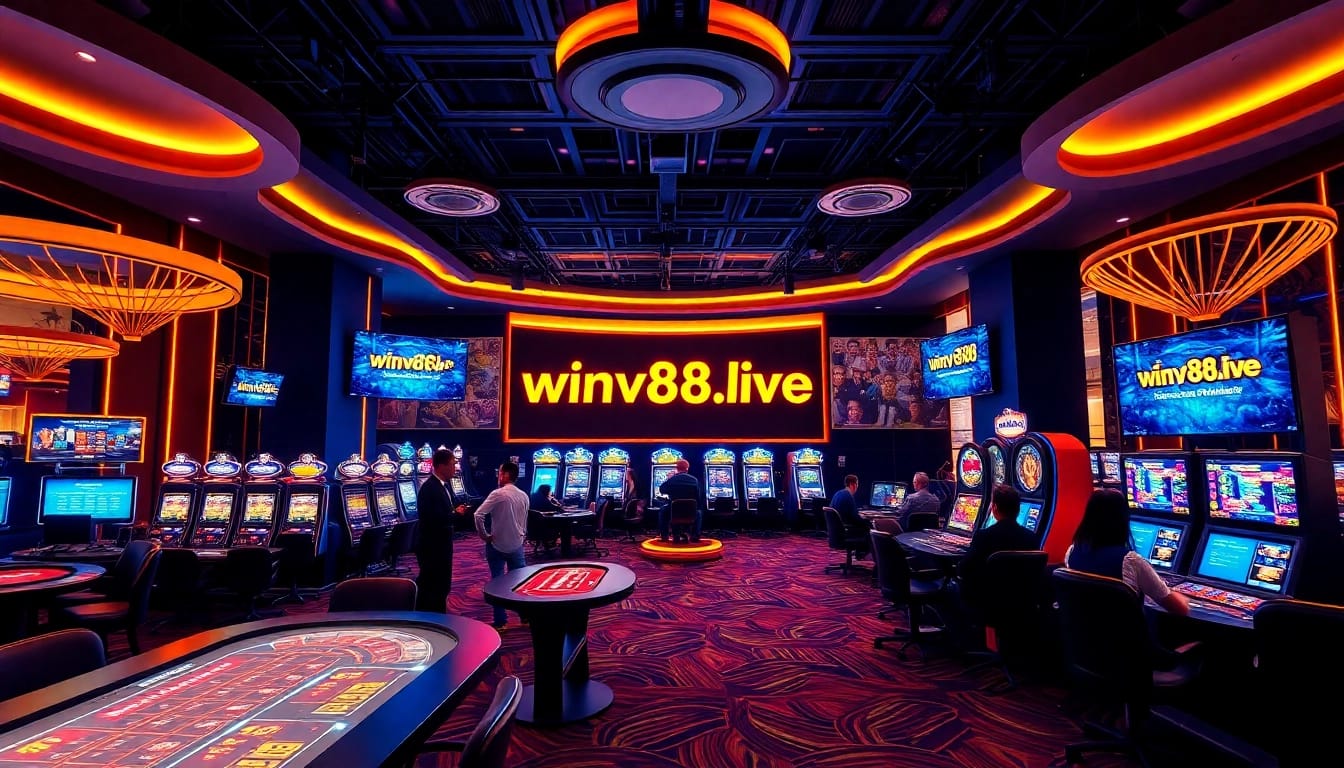 Exciting online casino experience with winvn88.live prominently displayed.