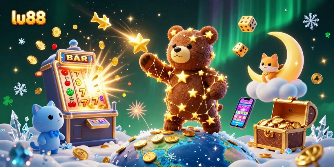 Experience vibrant gameplay and wins with lu88 showcasing dynamic casino elements and characters.