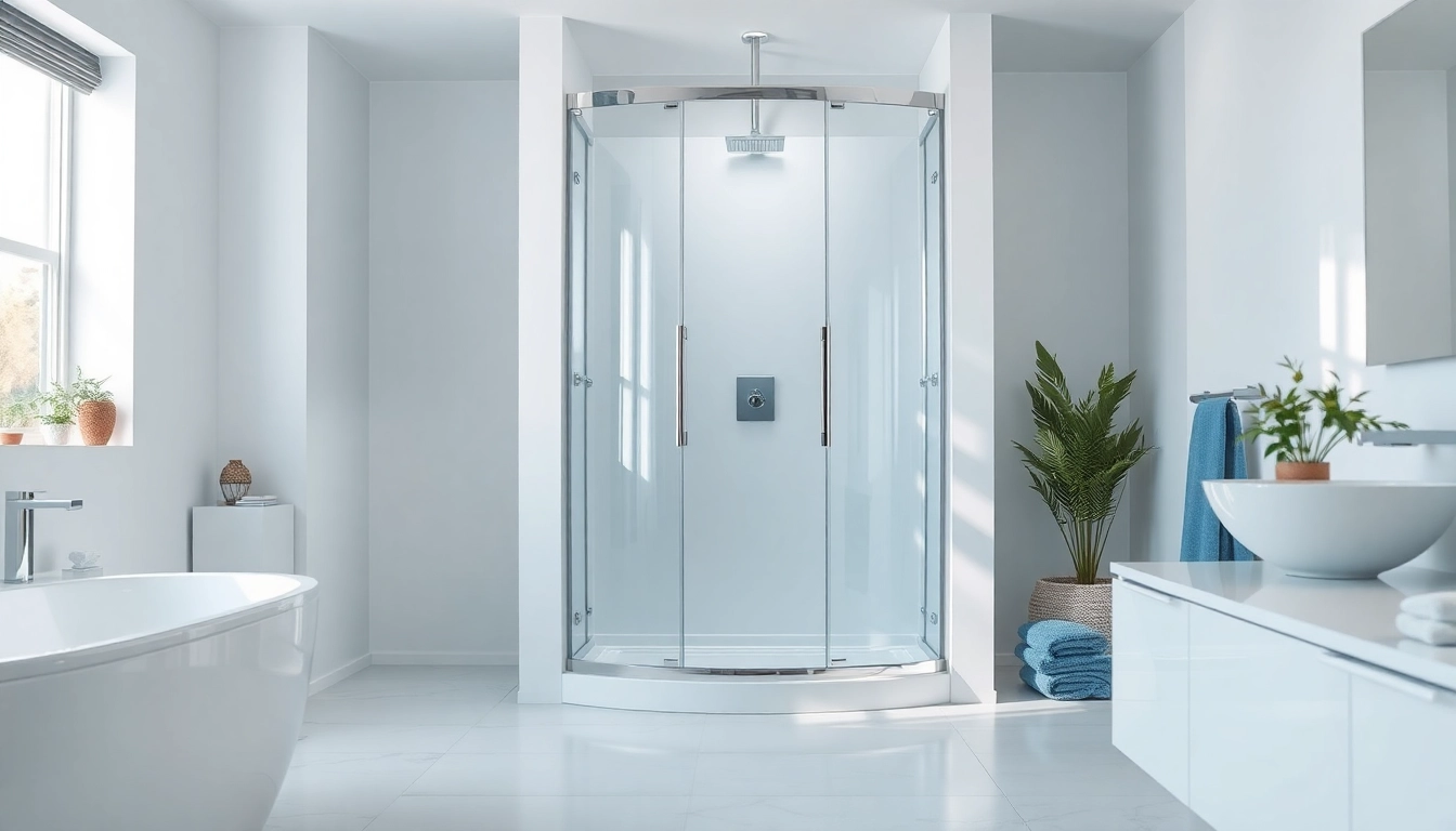 Vibrant sonni Duschkabine 90x90 in a modern bathroom setting, showcasing sleek design.