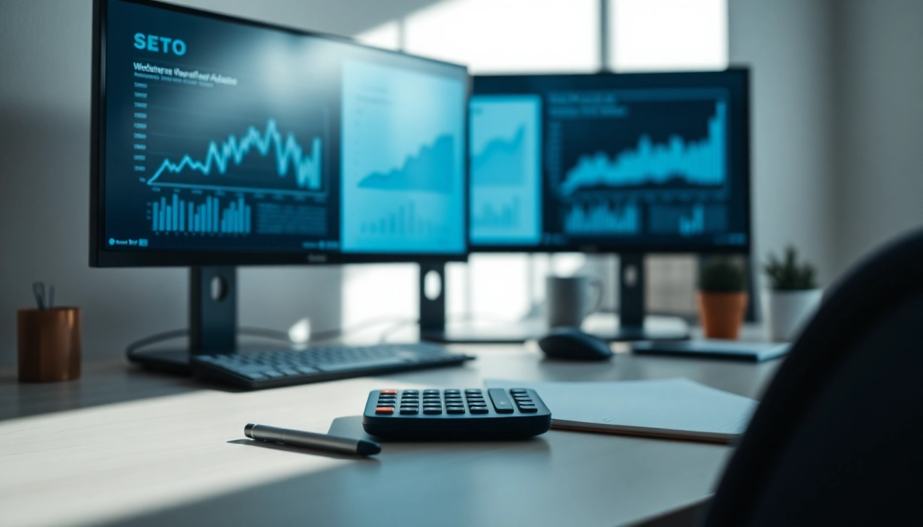 Evaluate SEO Rank effectively with analytical tools and performance graphs on a professional desk.