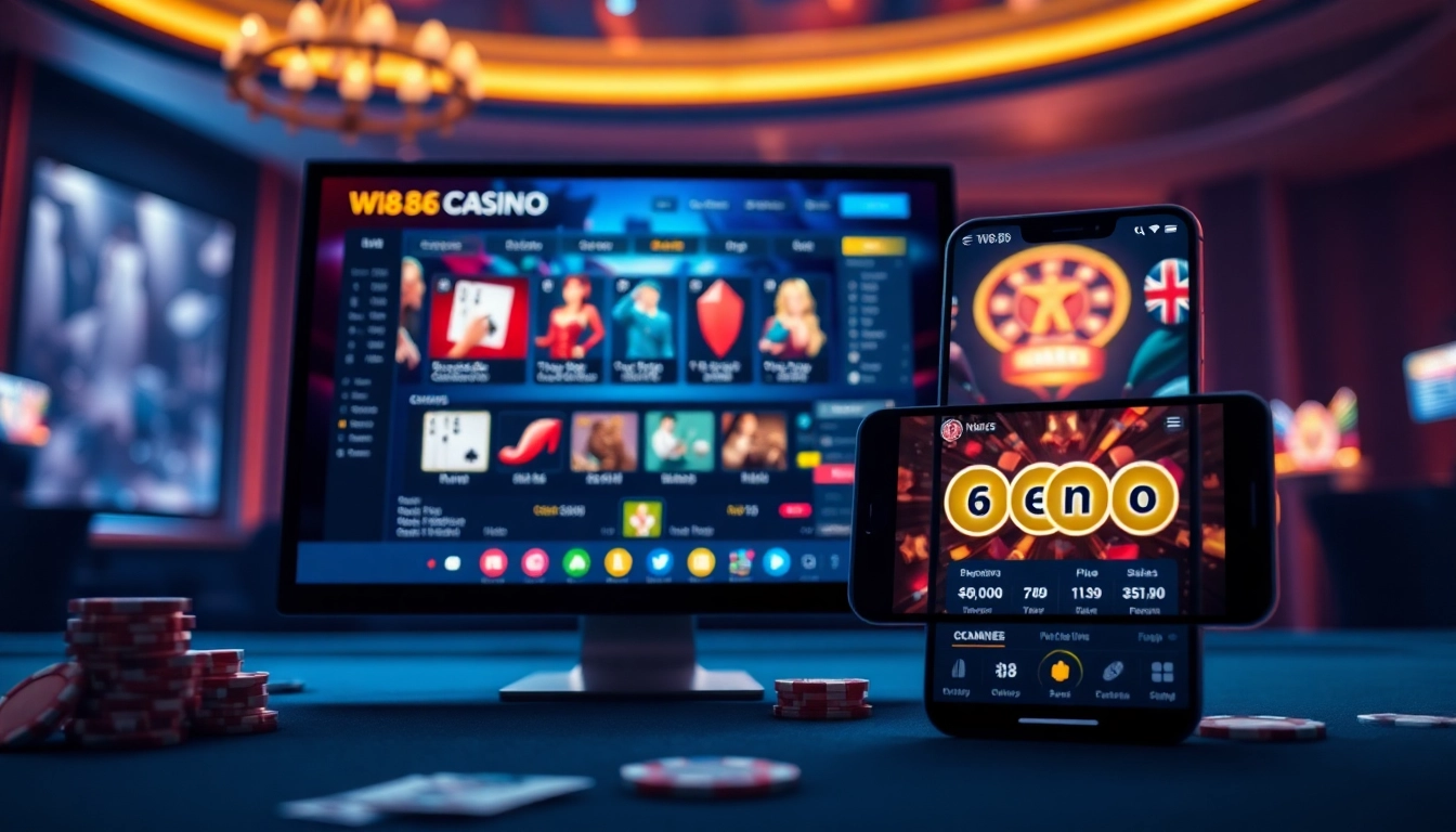 Experience thrilling online gaming at w88.nyc with a modern casino interface showcasing exciting games.
