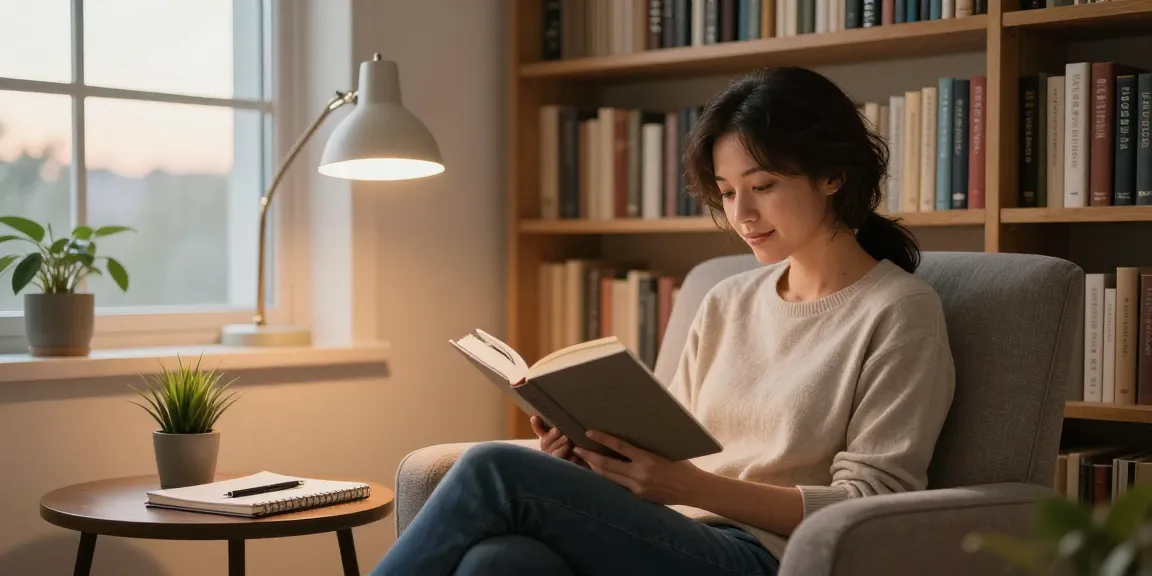 Cozy reading space highlighting the concept to read more books