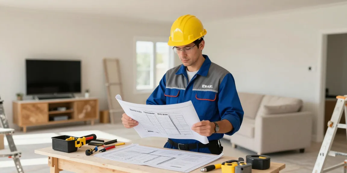 Trusted IPTV Service professional contractor working on home renovations.