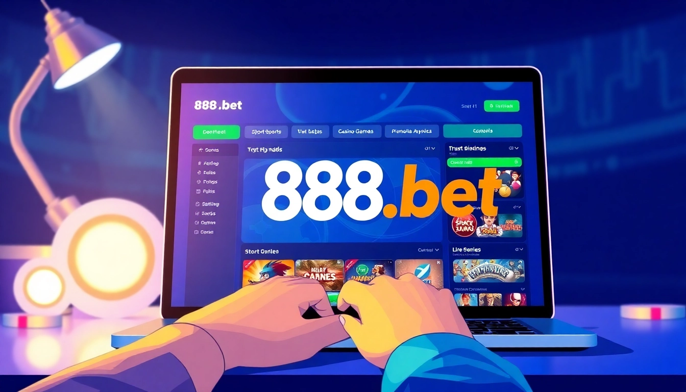 Interactive online betting interface at 888b.bet featuring vibrant colors and user-friendly layout.