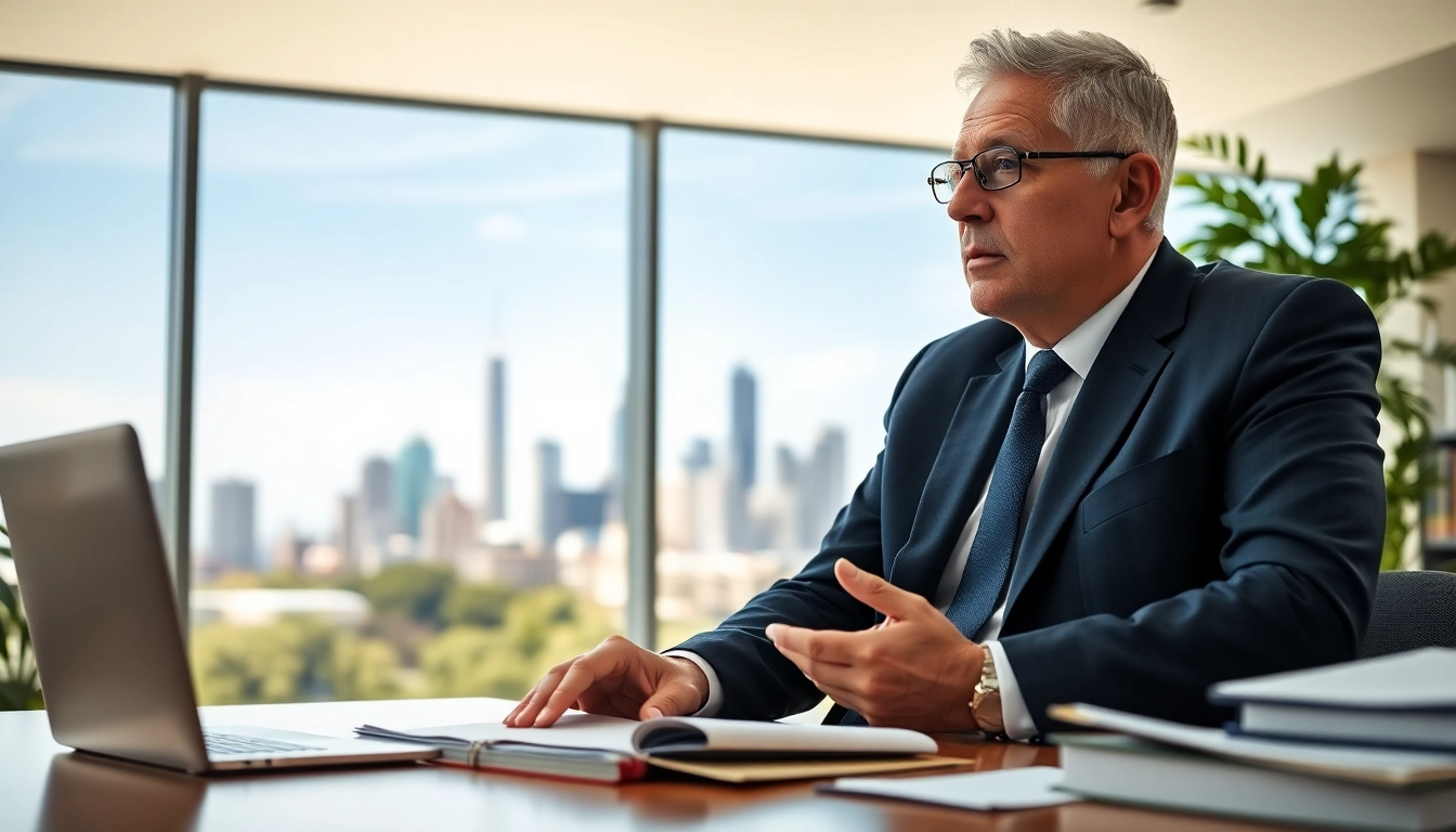Engaging lawyer discussing legal matters in Australia, reflecting professionalism and trust.