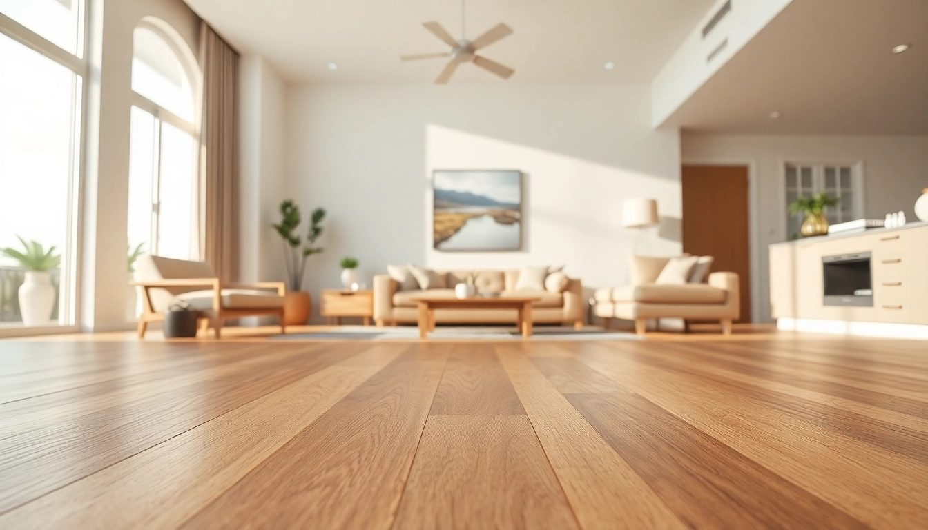 Experience quality vinyl flooring showcased in a modern living room setting with sleek design elements.
