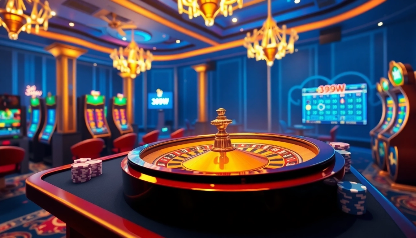 Experience the thrill of 399W casino gaming with dynamic roulette and slot machines.
