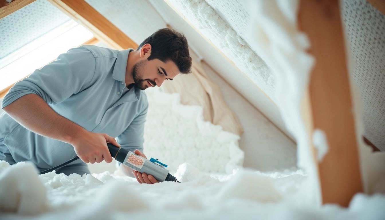 Expert spray foam removal West Sussex in action within a home's attic.