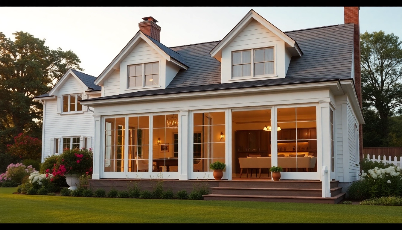 Beautiful colonial home addition enhancing a classic architecture, showcasing elegant design and harmony.