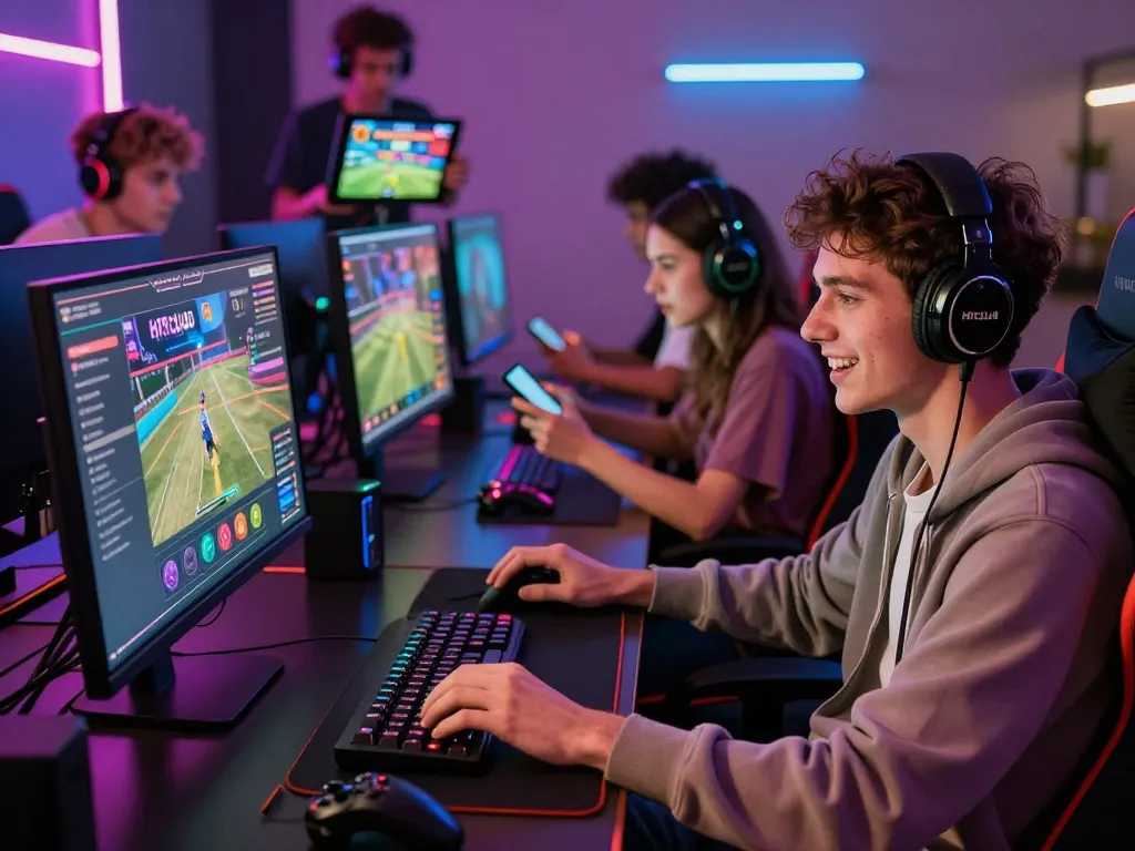 Players engaging with the Hitclub platform, showcasing excitement in online gaming while exploring tải hitclub features.