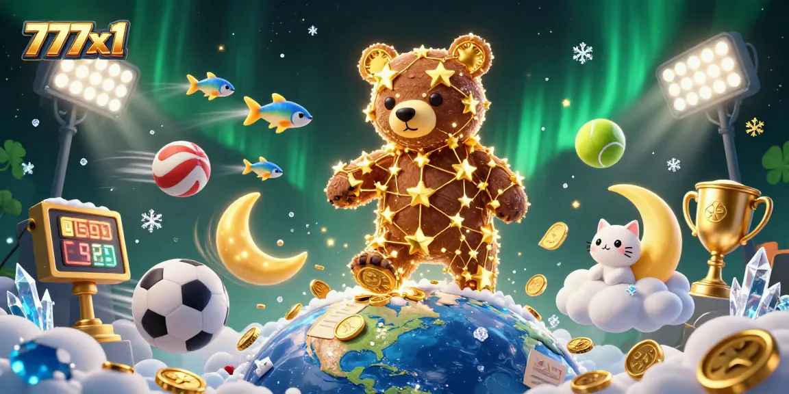 Engage with thrilling gameplay at 777x1 as golden coins rain from the celestial bear!