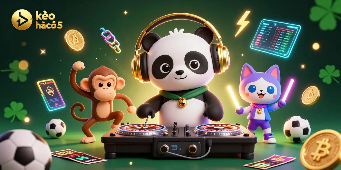 Bet strategically on kèo nhà cái 5 with dynamic gambling visuals showcasing soccer, coins, and excitement.