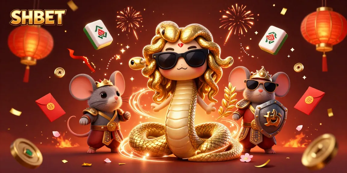 Join the excitement at SHBET with 3D Medusa and a warrior mouse in a vibrant casino scene.