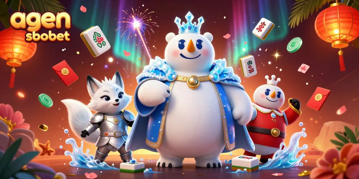 Bet on agen sbobet with exciting sports betting elements in a vibrant 3D illustration.