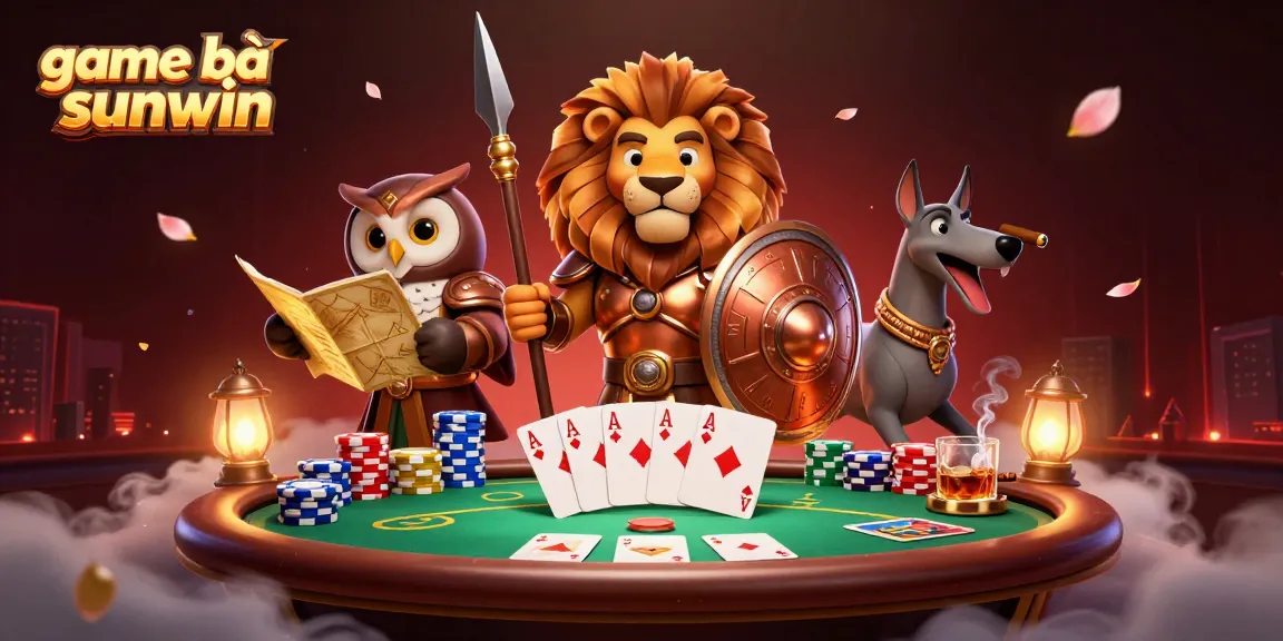Engage with game bài sunwin through a vibrant poker scene featuring heroic characters and dynamic elements.